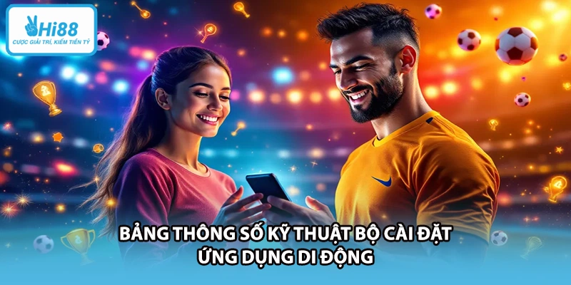 Bảng thông số kỹ thuật bộ cài đặt ứng dụng di động
